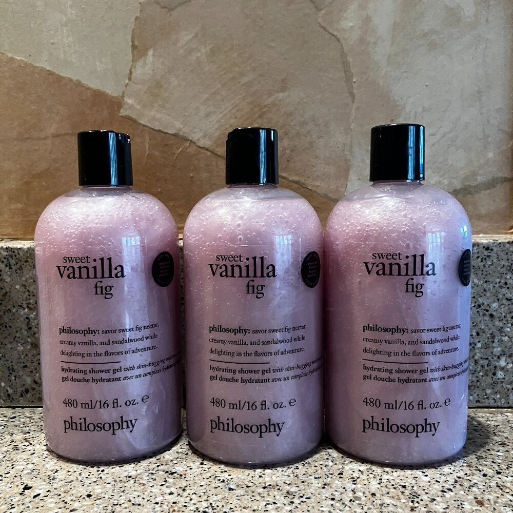 Philosophy Sweet Vanilla & Fig 3 Shower Gels ! NEW